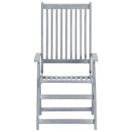 Градински накланящи се столове 4 бр с възглавници акация масив