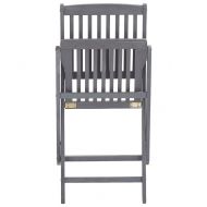 Сгъваеми градински столове, 6 бр, акация масив