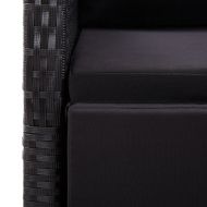 Градински трапезен комплект, 5 части, черен