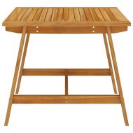 Градински трапезен комплект, 3 части, тъмносив