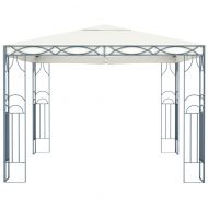 Шатра с LED светещи стрингове, 300x300 см, кремава