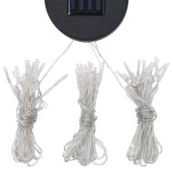 Шатра с LED светещи стрингове, 300x300 см, кремава