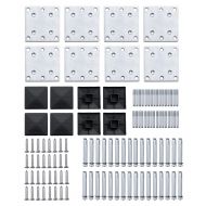 Ограден панел, WPC, 1138x(105-186) см, черен