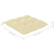 Градински столове, 6 бр, с възглавници, тиково дърво масив