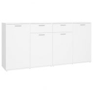 Бюфет, бял, 160x36x75 см, инженерно дърво