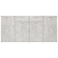 Бюфет, бетонно сив, 160x36x75 см, инженерно дърво