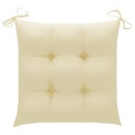 Сгъваеми градински столове, 8 бр, с възглавници, акация масив