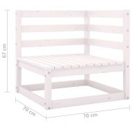 Градински лаундж комплект, 5 части, с възглавници, бор масив