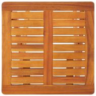 Шезлонги, 2 бр, с маса и възглавници, акациево дърво масив