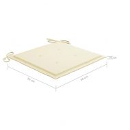 Градински столове с възглавници, 8 бр, акация масив, сиви