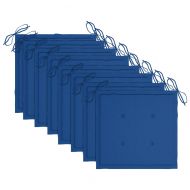 Градински столове с възглавници, 8 бр, акация масив, сиви