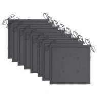 Сгъваеми градински столове, 8 бр, с възглавници, акация масив