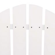 Градински столове Адирондак с масичка за чай, чам масив, бели