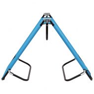 Сгъваем шезлонг, стомана, син тюркоаз