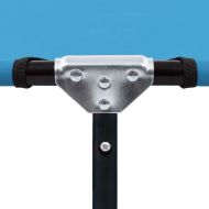 Сгъваем шезлонг, стомана, син тюркоаз