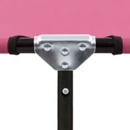 Сгъваем шезлонг, стомана, розов