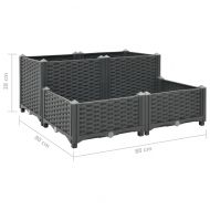 Повдигната леха, 80x80x38 см, полипропилен