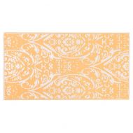 Килим за открито, ARAKIL оранжево и бяло, 80x150 см, PP