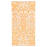 Килим за открито, ARAKIL оранжево и бяло, 120x180 см, PP