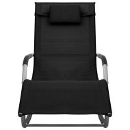 Шезлонг, textilene, черно и сиво