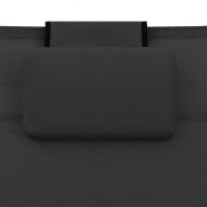 Шезлонг, textilene и алуминий, черен