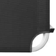 Шезлонг, алуминий и textilene, черен