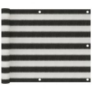 Балконски параван, HDPE, 75x300 см, антрацит и бяло