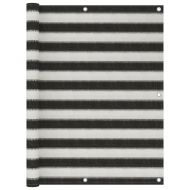 Балконски параван, HDPE, 120x500 см, антрацит и бяло