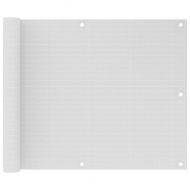Балконски параван, бял, 75x500 см, HDPE
