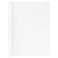 Балконски параван, бял, 120x400 см, HDPE