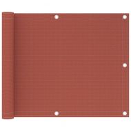 Балконски параван, теракота, 75x300 см, HDPE