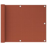 Балконски параван, теракота, 75x600 см, HDPE