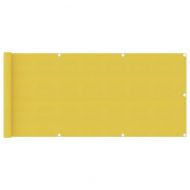 Балконски параван, жълт, 75x400 см, HDPE