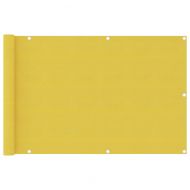 Балконски параван, жълт, 90x400 см, HDPE