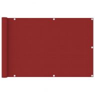 Балконски параван, червен, 90x400 см, HDPE
