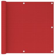 Балконски параван, червен, 90x500 см, HDPE