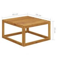 Табуретка, кремава възглавница, акациево дърво масив