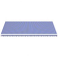 Резервно платнище за тенти, синьо и бяло, 6х3,5 м