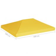 Покрив за шатра, 270 г/м², 4x3 м, жълт
