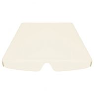 Резервен сенник за градинска люлка, кремав, 188/168x145/110 см