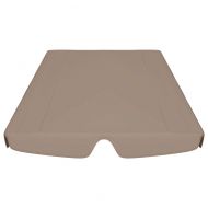 Резервен сенник за градинска люлка, таупе, 188/168x145/110 см