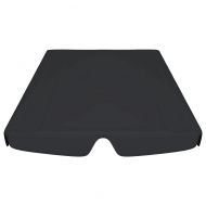 Резервен сенник за градинска люлка, черен, 188/168x145/110 см