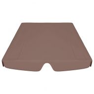 Резервен сенник за градинска люлка, кафяв, 188/168x145/110 см