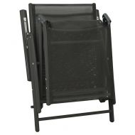 Градински лаундж комплект от 3 части textilene и алуминий черен