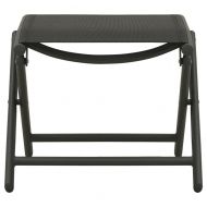 Градински лаундж комплект от 3 части textilene и алуминий черен