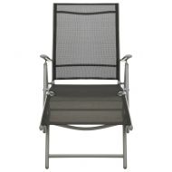 Градински лаундж комплект 3 части textilene и алуминий сребрист