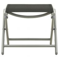 Градински лаундж комплект 3 части textilene и алуминий сребрист