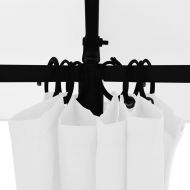 Градинска шатра със завеси, 360x312x265 см, бяла, 180 г/м²