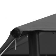 Беседка, 3х3 м, антрацит, плат и стомана, 180 г/м²