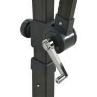 Конзолен градински чадър с двоен покрив, лазурносин, 250x250 см